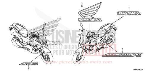 MARQUE/RAYURE NC750XDH de 2017